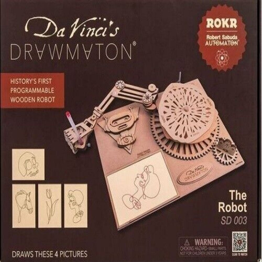 ROKR Da Vinci's Drawmaton, The Robot Automaton (Gear Puzzle), Brand New In Box
